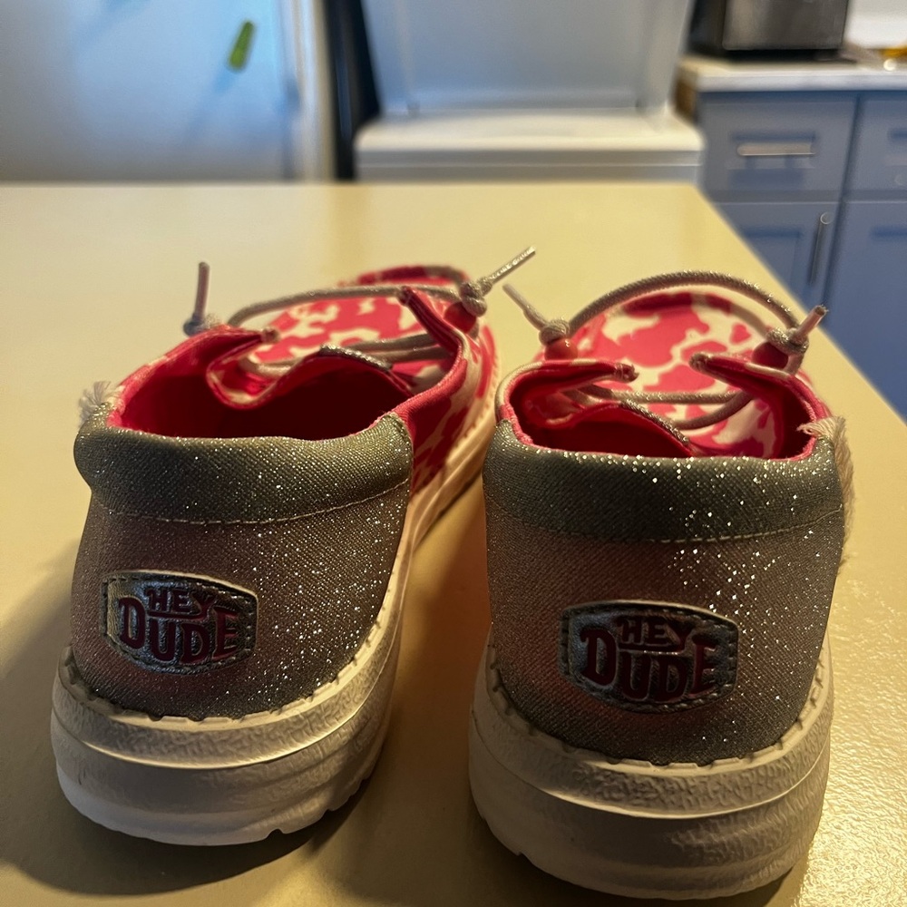 Hey Dude Kids Pink & White Patterned Slip-On Sneakers - Picture 3 of 4